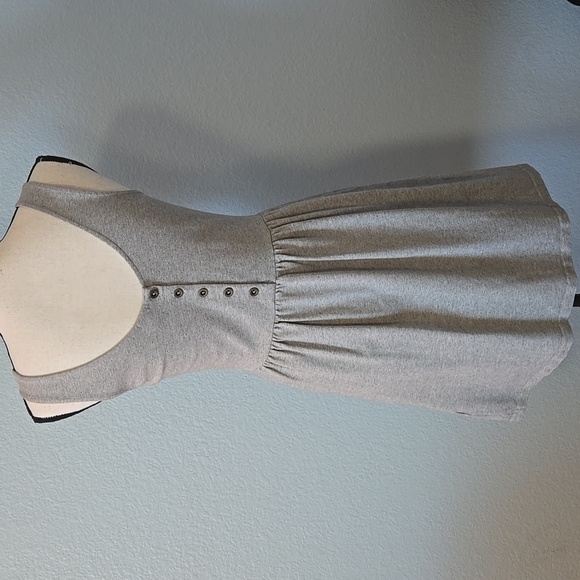 J CREW Cotton Villa Tank Dress Gray Sleeveless Back Button Up Sz Small - Picture 8 of 14